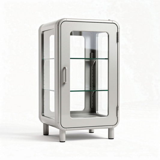 Vitrine en métal pour exposition de produits en verre - 80 x 40 x 120