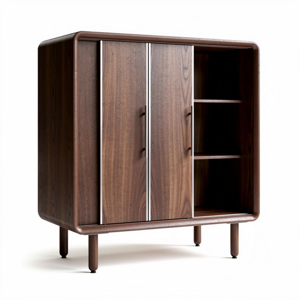 Buffet en bois massif pour rangement de vaisselle - 85 x 80 x 40