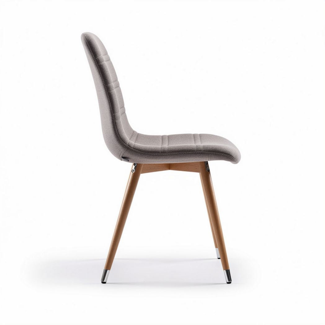 Chaise de salle à manger en tissu et bois - 45 x 50 x 85