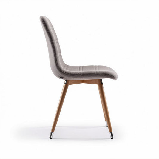 Chaise de salle à manger en tissu et bois - 45 x 50 x 85