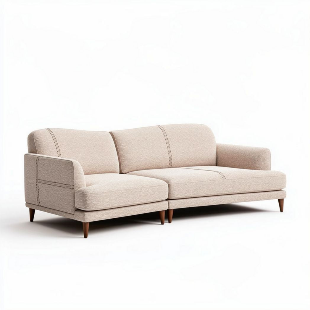 Canapé modulable en velours pour salon - 240 x 100 x 85